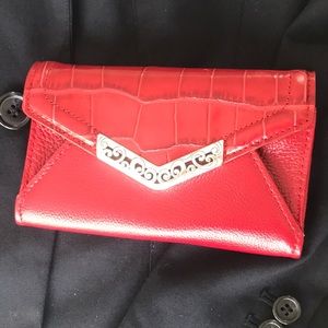 Brighton Croc Wallet or Clutch w Crossbody Strap